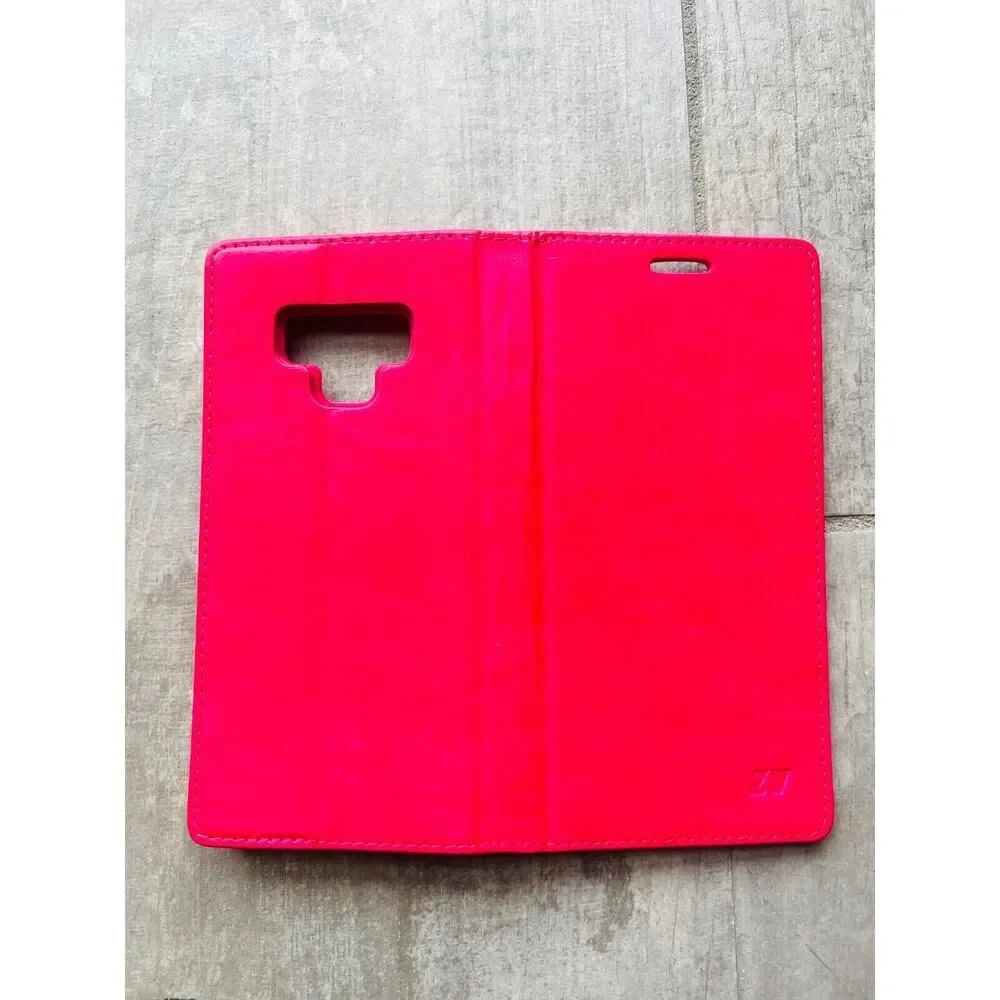 Book-Style Folio Flip Wallet Case Magnetic Flap Cover Samsung Galaxy Note 9 Neon